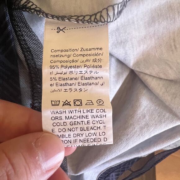 Dazy Shein Women's A-Line Sz M Navy Blue Check Mesh Stretch Midi Skirt Whimsgoth - Picture 7 of 9